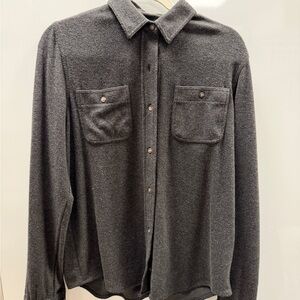 Faherty Charcoal Button-Down Shirt